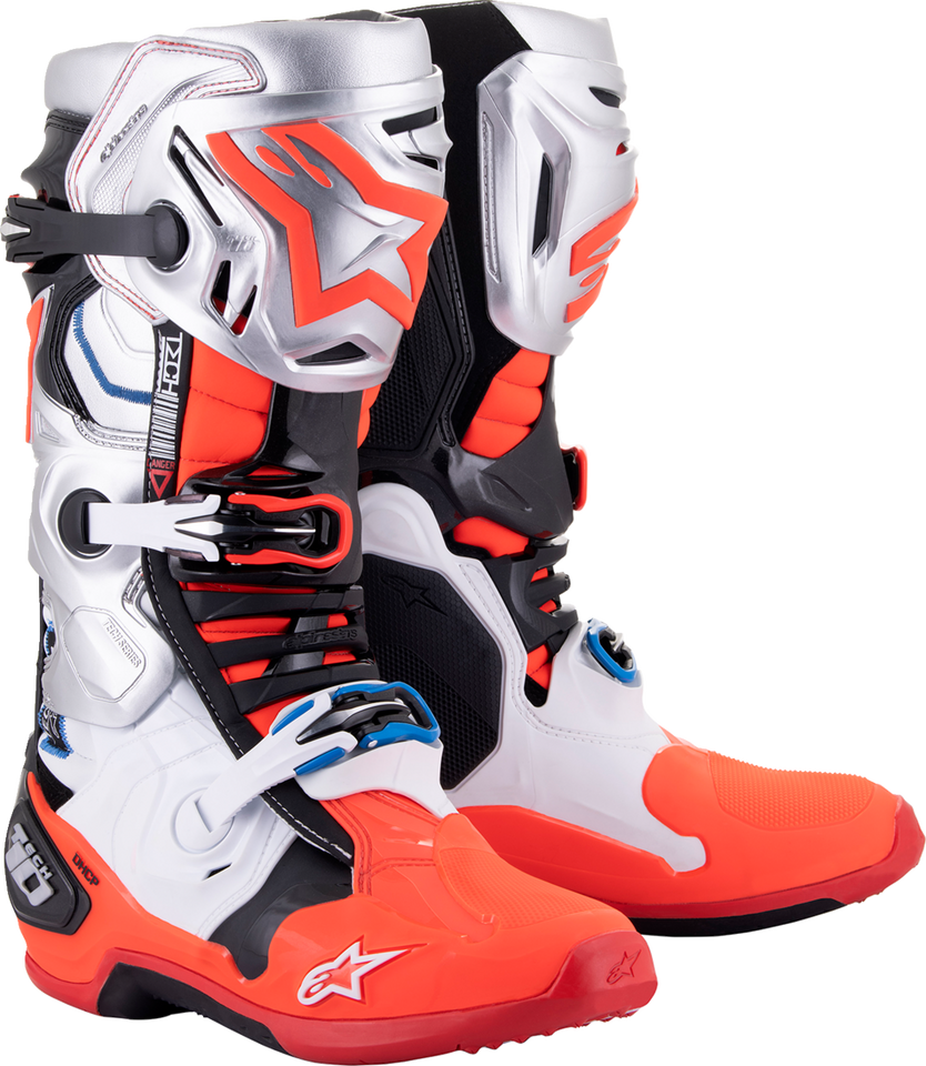 Limited Edition Vision Tech 10 Boots - Black/White/Silver/Red - US 8 - Lutzka's Garage