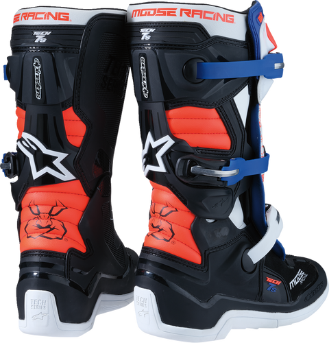 Youth Tech 7S Boots - Black/White/Red/Blue - US 2 - Lutzka's Garage