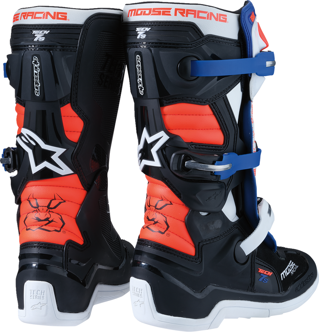 Youth Tech 7S Boots - Black/White/Red/Blue - US 2 - Lutzka's Garage