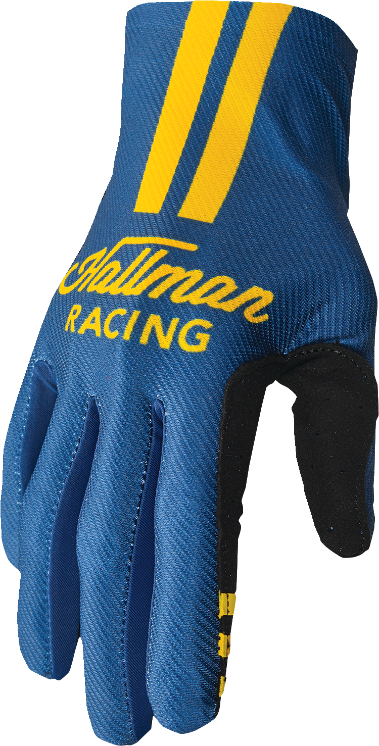 Mainstay Gloves - Roosted - Navy/Lemon - XS - Lutzka's Garage