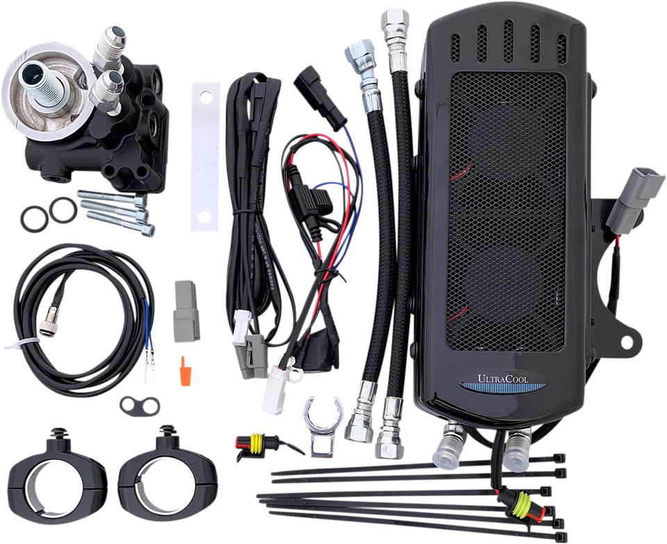 Oil Cooler Kit - Gloss Black - Indian - Lutzka's Garage