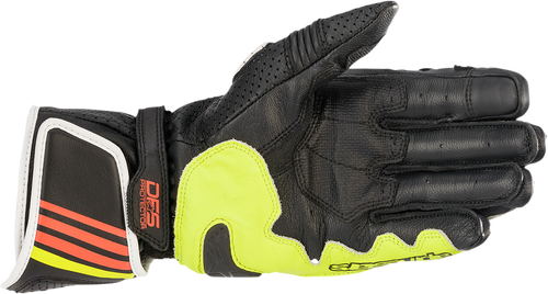 GP Plus R v2 Gloves - Metallic Gray/Black/Fluo Yellow/Fluo Red - Small - Lutzka's Garage