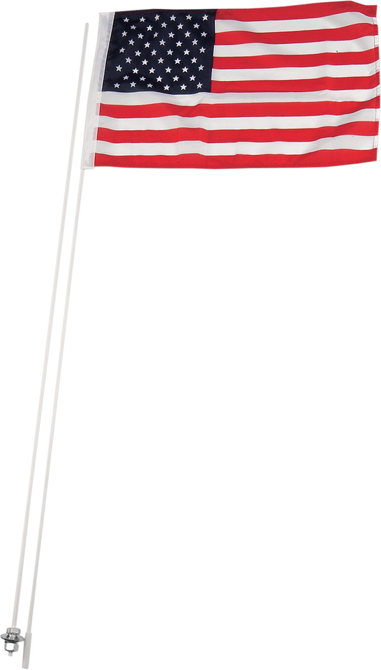 Flag Pole and Mount - With 12 X 19" Flag - U.S.A. - 5 Pack