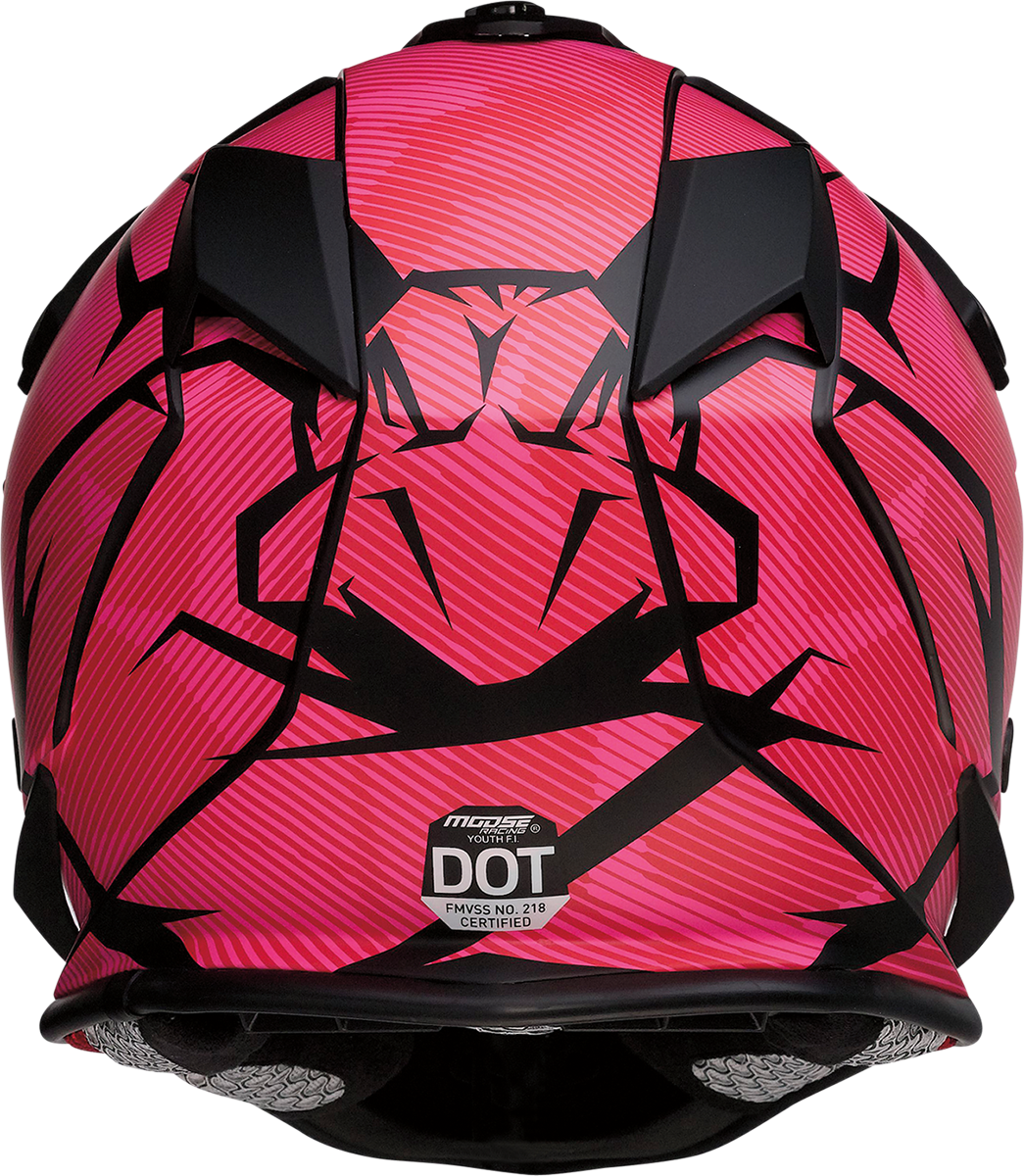 Youth F.I. Helmet - Agroid Camo - MIPS® - Pink/Red - Small - Lutzka's Garage