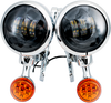 LED Turn/Run Lights 4-1/2" - Chrome/Black - Lutzka's Garage