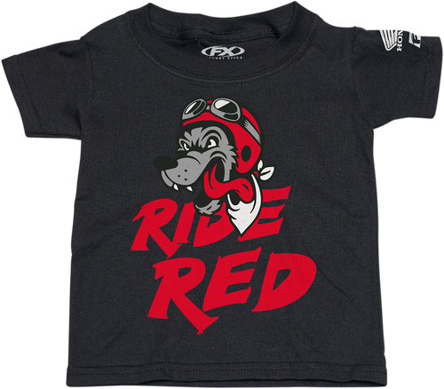 Toddler Honda Ride Red Wolf T-Shirt - Black - 2T - Lutzka's Garage