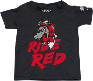 Toddler Honda Ride Red Wolf T-Shirt - Black - 2T - Lutzka's Garage