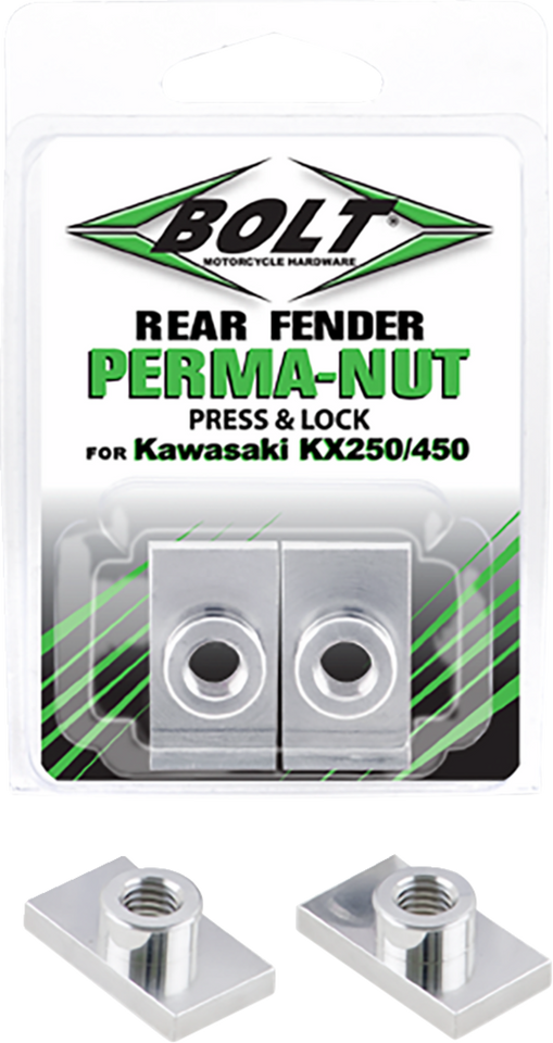 Perma-Nut™ - Rear/Fender - Pair - Kawasaki