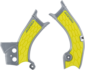 X-Grip Frame Guards - Gray/Yellow - RM-Z 250/450 - Lutzka's Garage