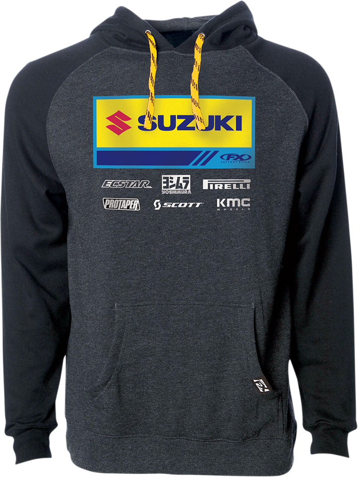 Suzuki 21 Racewear Hoodie - Charcoal/Black - Medium - Lutzka's Garage