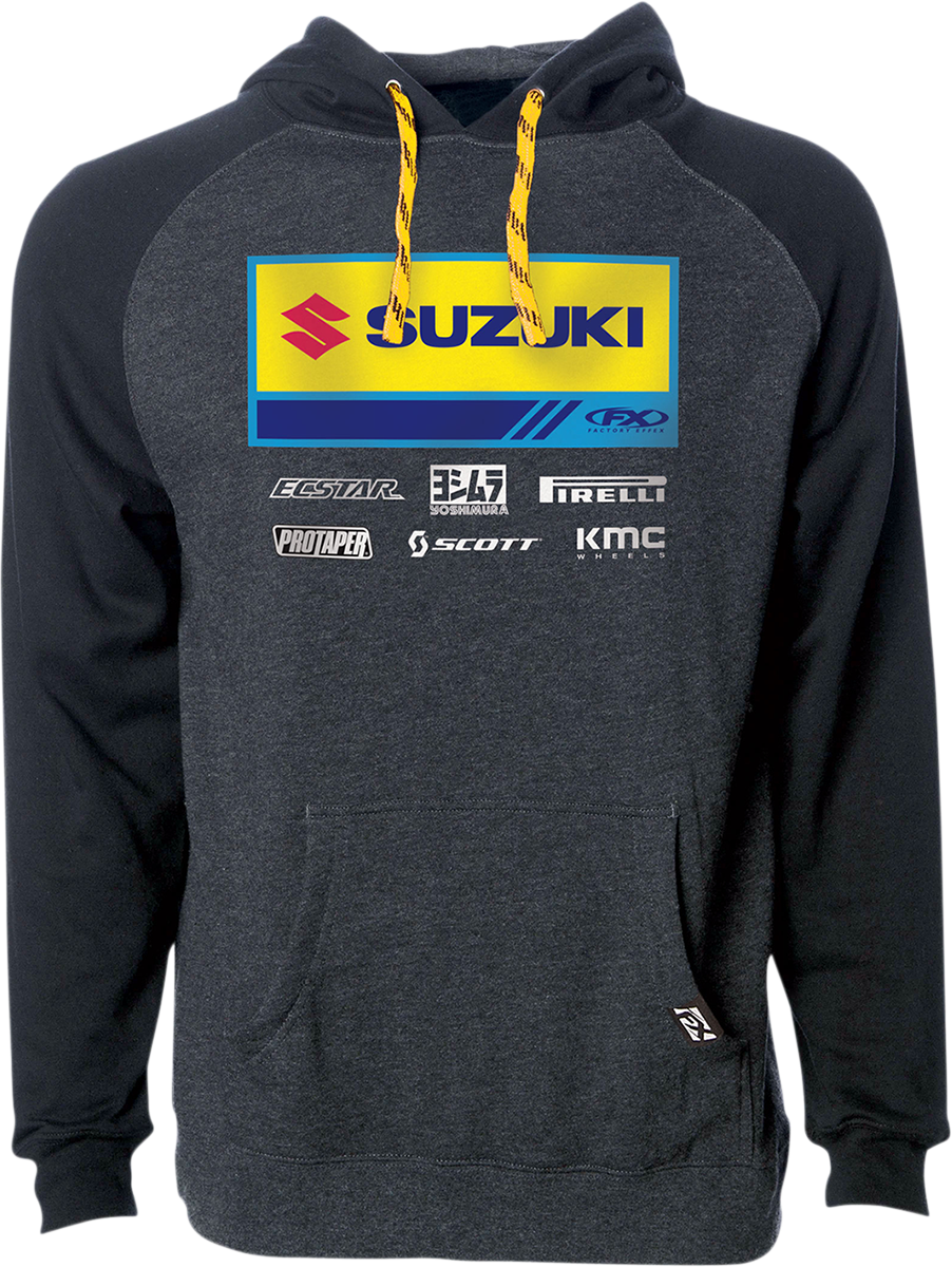 Suzuki 21 Racewear Hoodie - Charcoal/Black - Medium - Lutzka's Garage