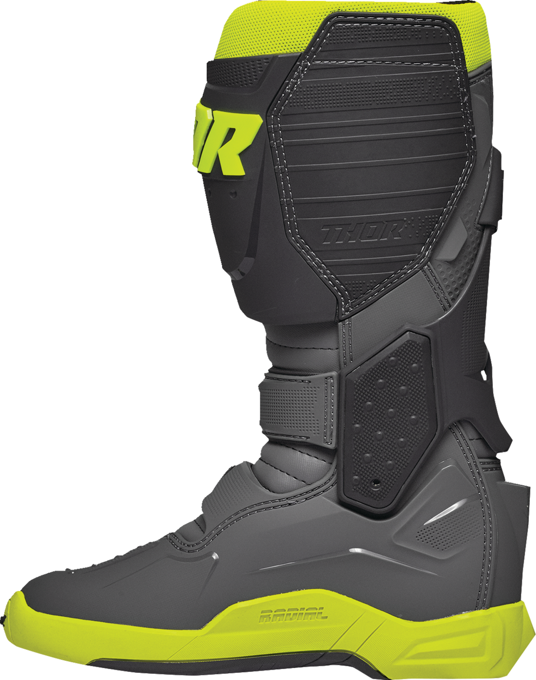 Radial Boots - Gray/Fluorescent Yellow - Size 7 - Lutzka's Garage