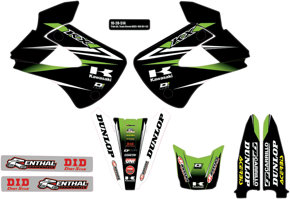 Graphics and Trim Kit - Team Green - Kawasaki