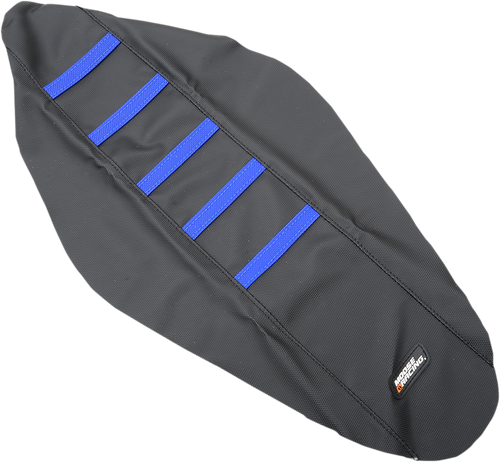 Ribbed Seat Cover - Black Cover/Blue Ribs - Husqvarna