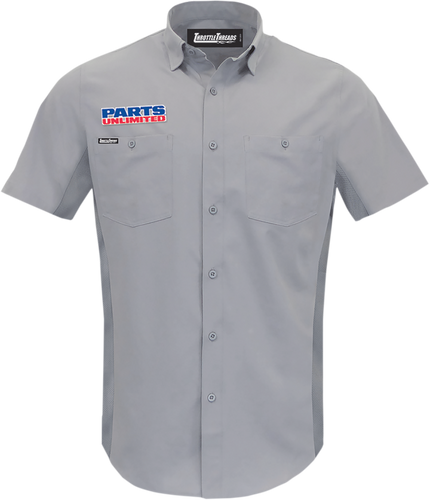 Parts Unlimited Vented Shop Shirt - Gray - Small - Lutzka's Garage