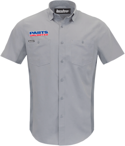 Parts Unlimited Vented Shop Shirt - Gray - Small - Lutzka's Garage