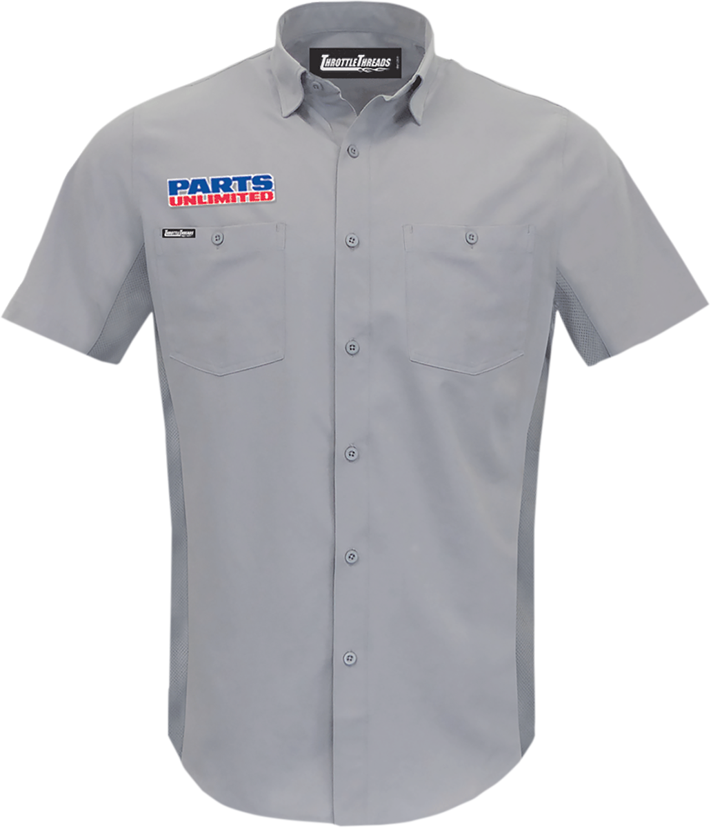 Parts Unlimited Vented Shop Shirt - Gray - Small - Lutzka's Garage