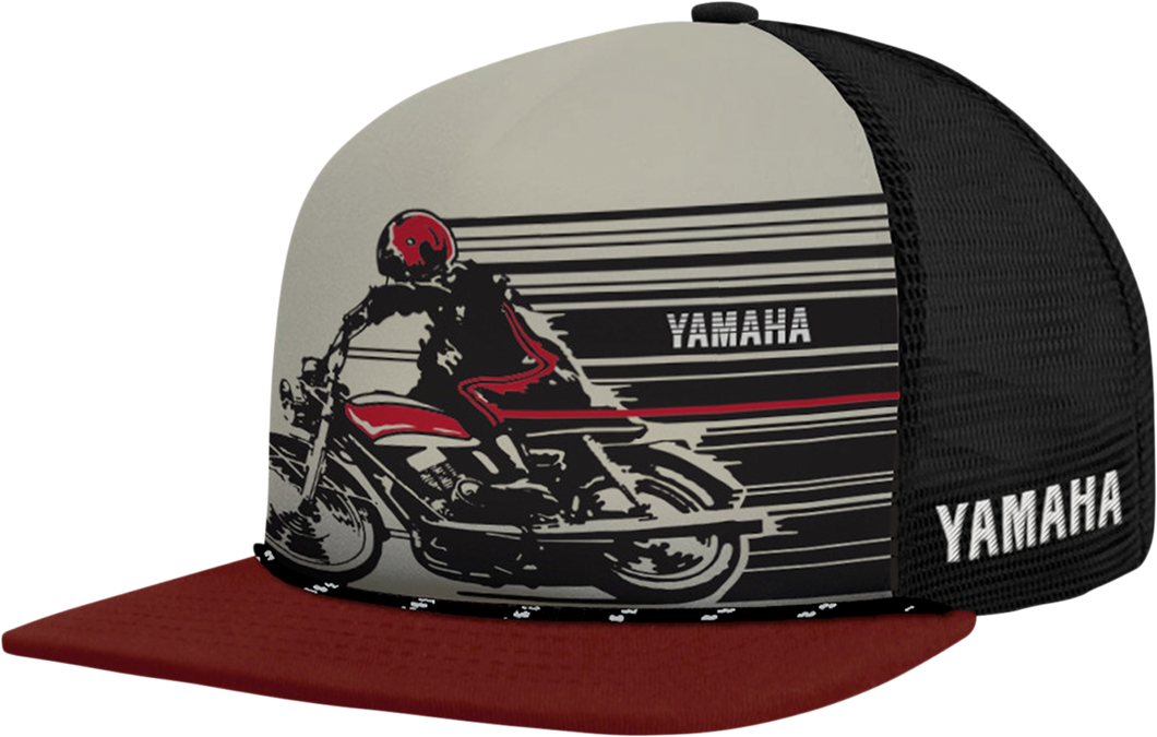 Yamaha Speed Hat - Black/Red - Lutzka's Garage