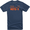 Moto X T-Shirt - Navy/Orange - Medium - Lutzka's Garage