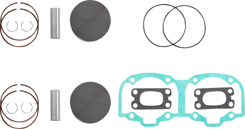 Piston Kit with Gaskets - 76.00 mm - 505F Engine Type - Ski-Doo