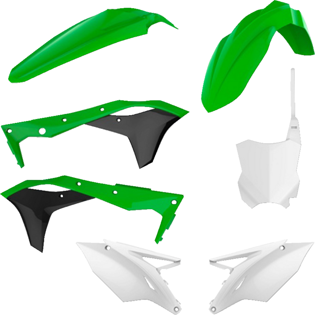 Body Kit - Complete - OEM Green/Black/White - KX 250F