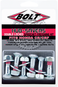 Fastener Kit - Hub-Savers/Sprocket - Double Locked - Silver - 6 Pack - Honda - Lutzka's Garage