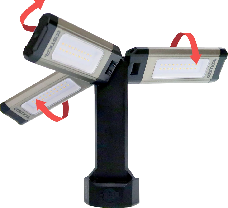 Shop Light w/Tripod - Work Area/Mobile - 2000 Lumens - Rechargeable