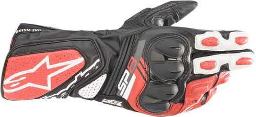 SP-8 V3 Gloves - Black/White/Bright Red - Small - Lutzka's Garage