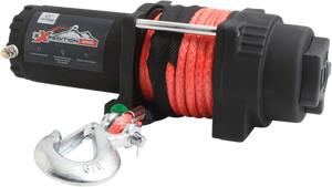 Winch - 6000 LB - Synthetic Rope - 4 Bolt