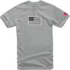 Flagged T-Shirt - Heather Gray - Medium - Lutzka's Garage