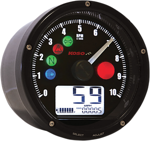 TNT-01 Electronic Speedometer/Tachometer - Black Face - Black Housing - 3" Diameter x 1.75" D - Lutzka's Garage