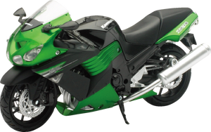 Kawasaki ZX-14 Sport Bike - 1:12 Scale - Green - Lutzka's Garage