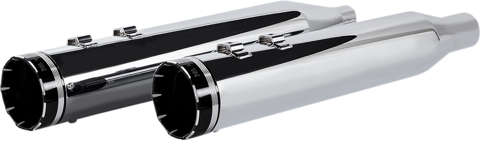 4.5" Mufflers for Touring - Chrome with Tracer