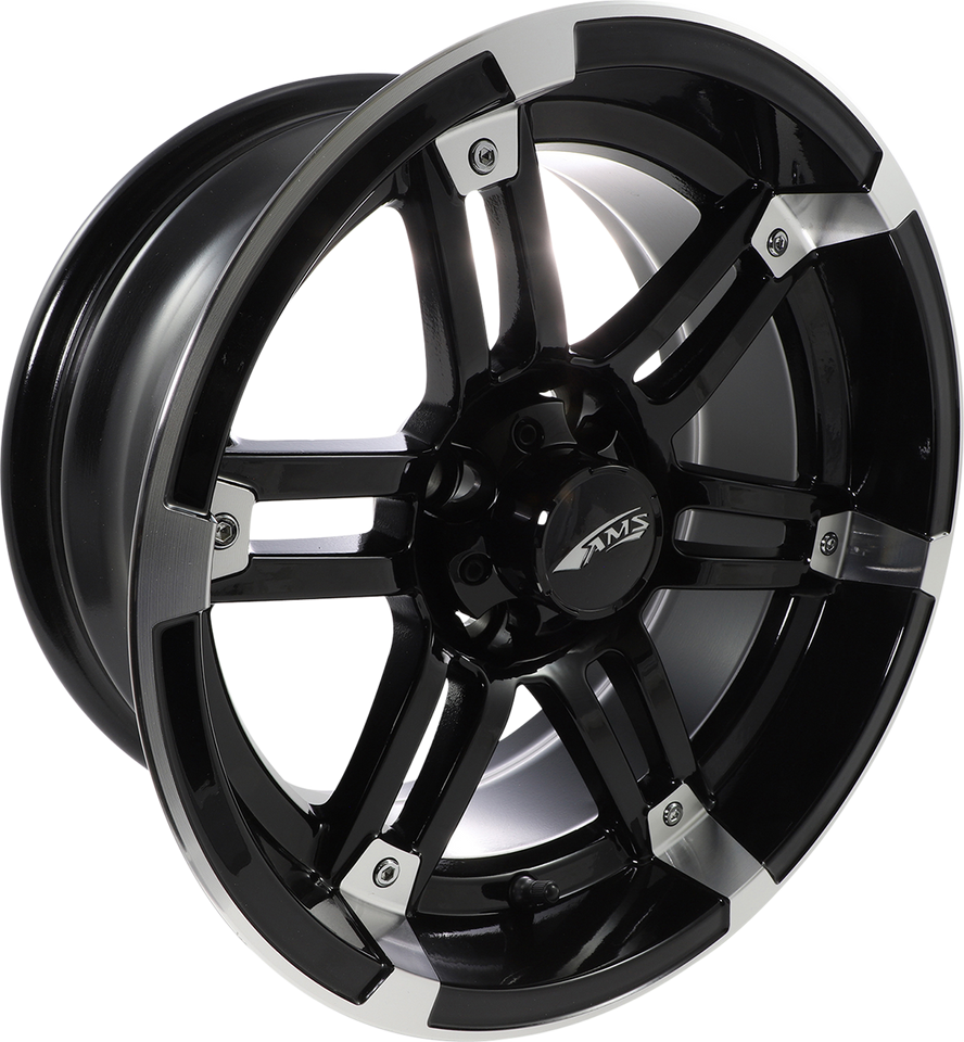 Wheel - Rolln 104 - Rear - Machined Black - 14x7 - 4/4 - 3+4