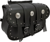 Warrior Saddlebag - Black - Studded - Black - Lutzka's Garage