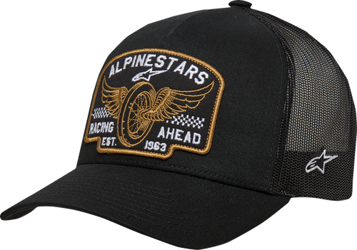 Heritage Patch Trucker Hat - Black/Black - One Size - Lutzka's Garage