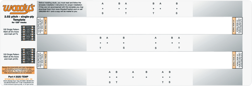 Studding Template - Track - 128