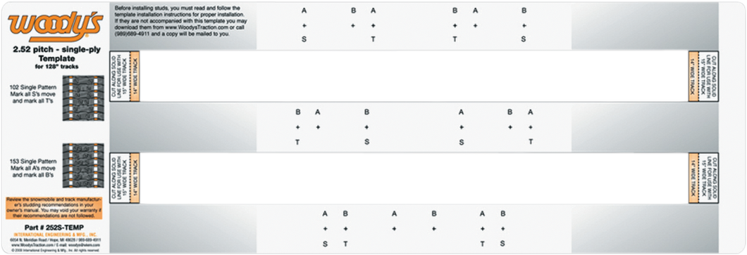 Studding Template - Track - 128