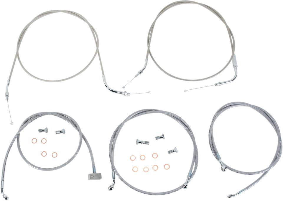 Cable Line Kit - 15" - 17" - Roadliner - Stainless Steel - Lutzka's Garage