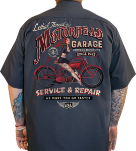 Motorhead Garage Shop Shirt - Gray - Medium - Lutzka's Garage