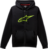 Ageless 2 Zip Hoodie - Black/Green - Medium - Lutzka's Garage