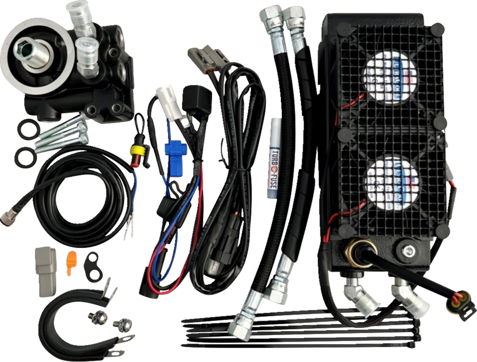 Oil Cooler Kit - Naked Black - Indian