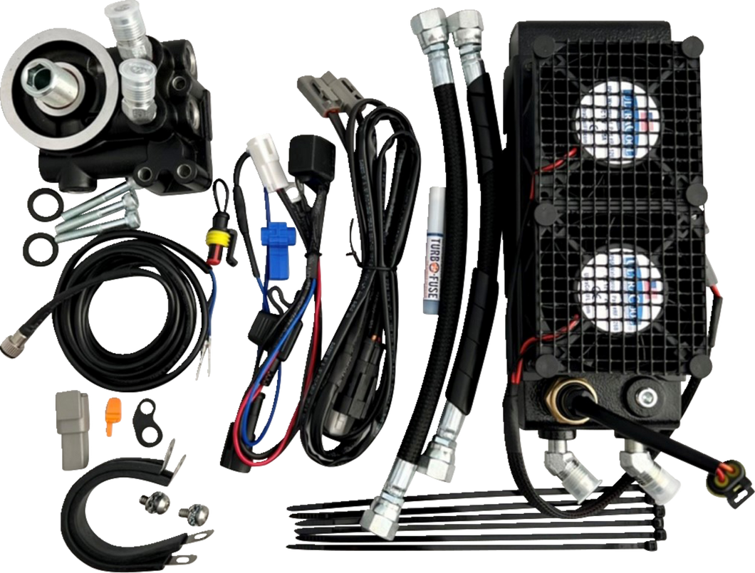 Oil Cooler Kit - Naked Black - Indian