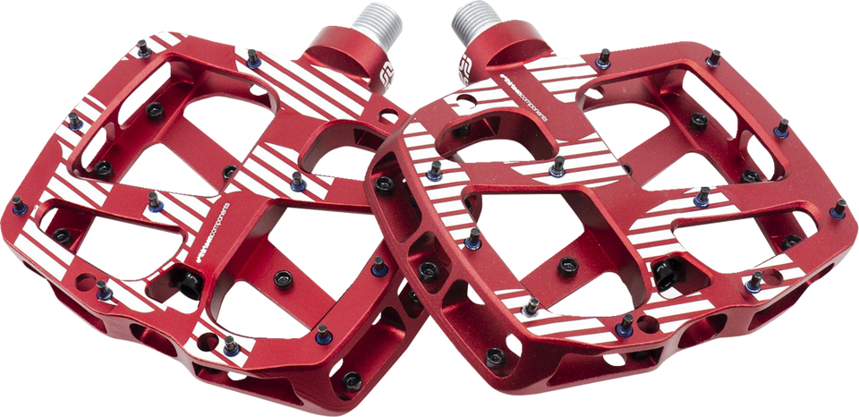 Plus Pedals - Flat - Aluminum - Red - Lutzka's Garage