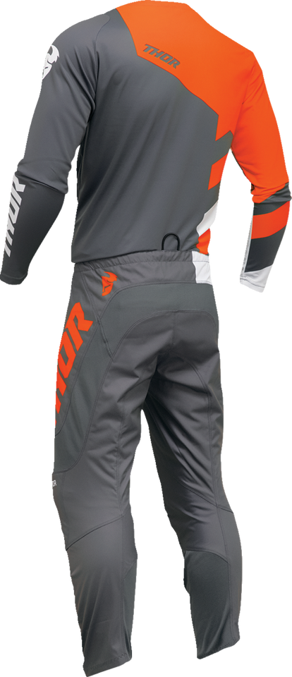 Sector Checker Jersey - Charcoal/Orange - Medium - Lutzka's Garage