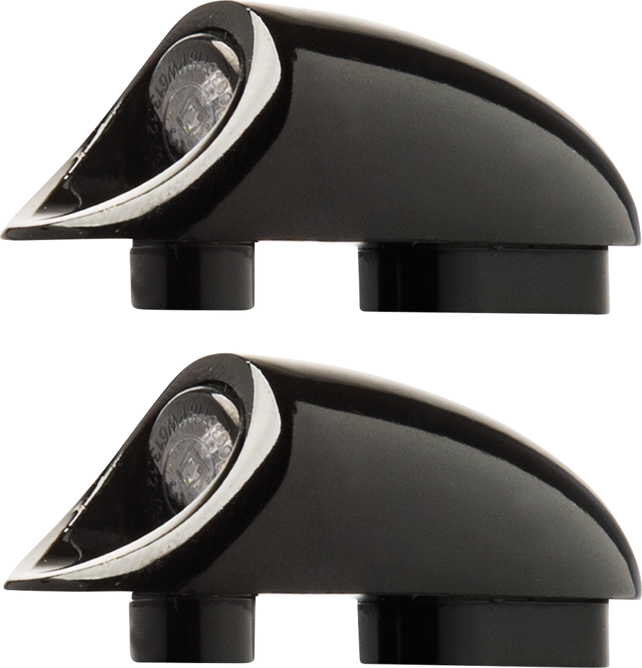 3-1 Mini Fender Strut Indicator Lights - Black - Lutzka's Garage