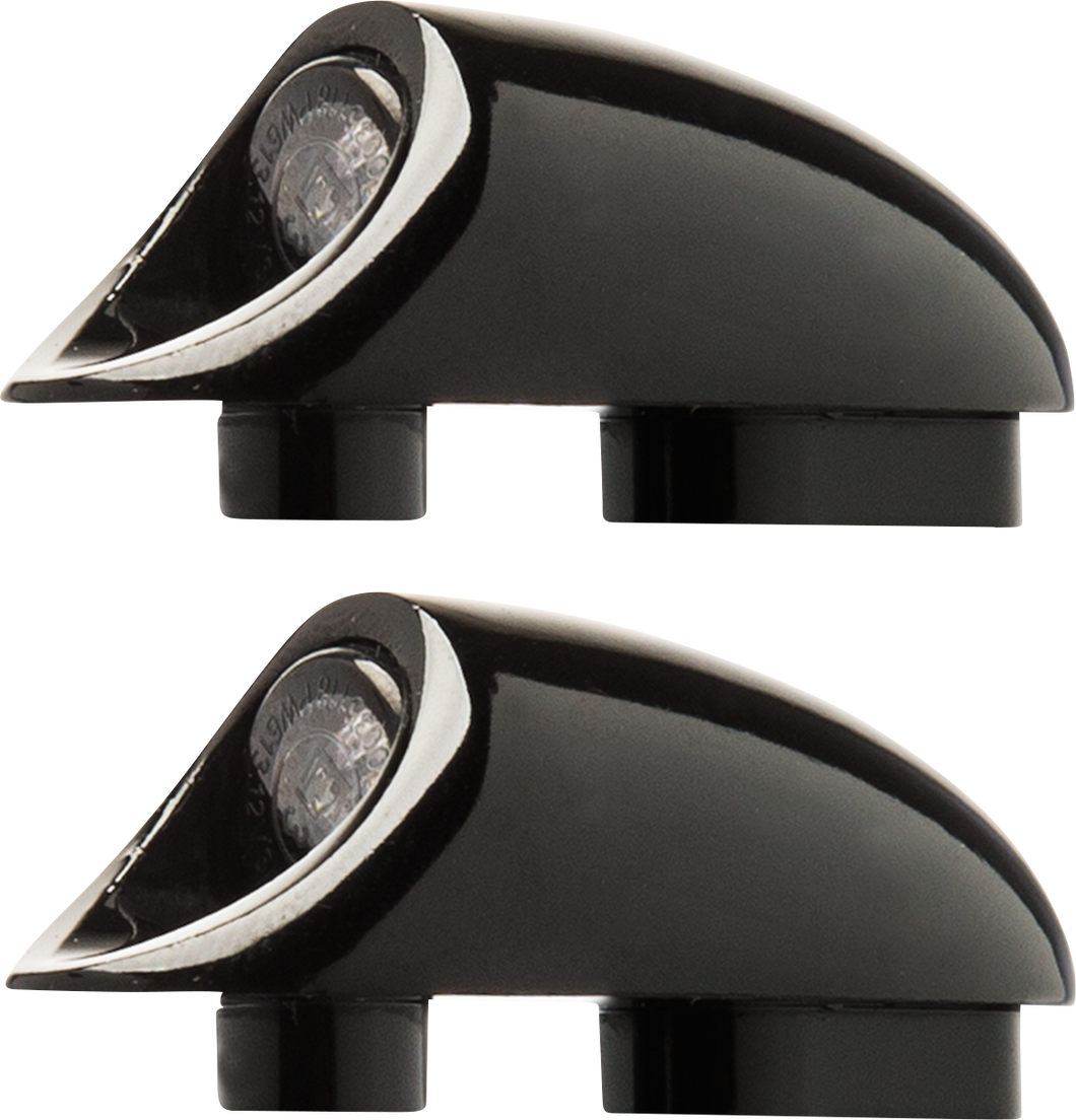 3-1 Mini Fender Strut Indicator Lights - Black - Lutzka's Garage