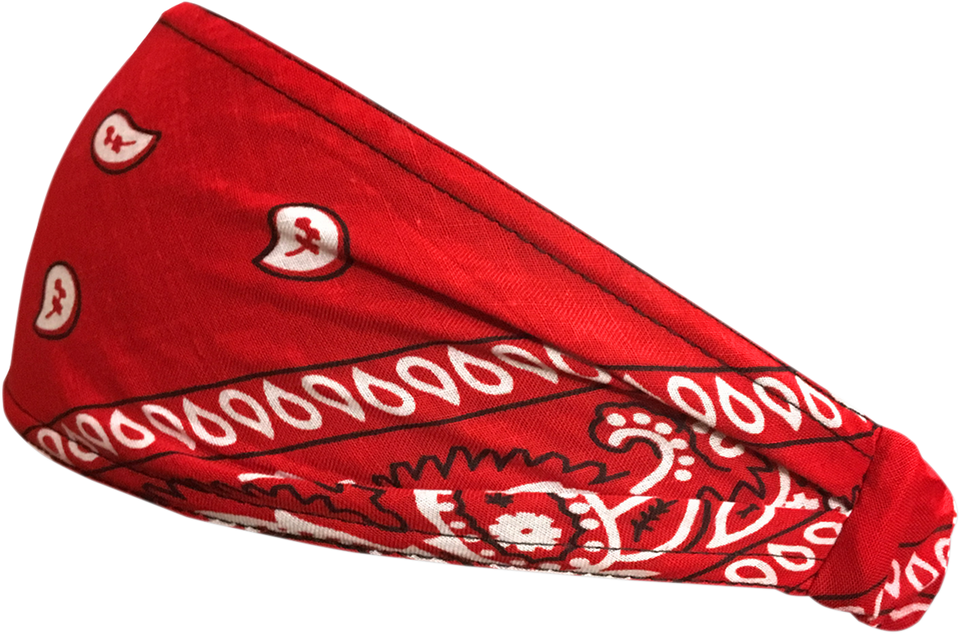 Mini Doo-Z Headwrap - Red White/Black Paisley