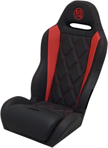 Performance Seat - Big Diamond - Black/Red - Polaris - 12-21 - Lutzka's Garage