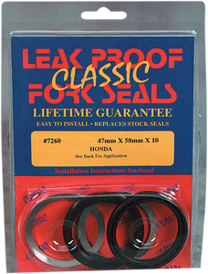 Classic Leak Proof Fork Seals - 47 mm ID x 58 mm OD x 10 mm T